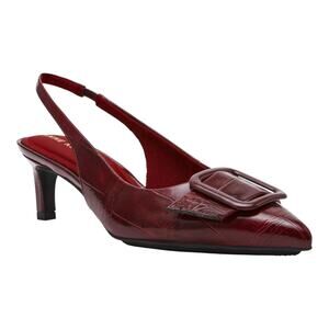 Anne Klein Women's Ilanna Slingback Pumps Red Croco Size 9 1/2